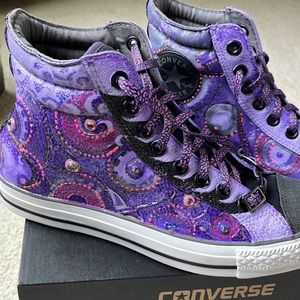 Custom made, never worn Converse All Star Sneakers. Womens size 9.